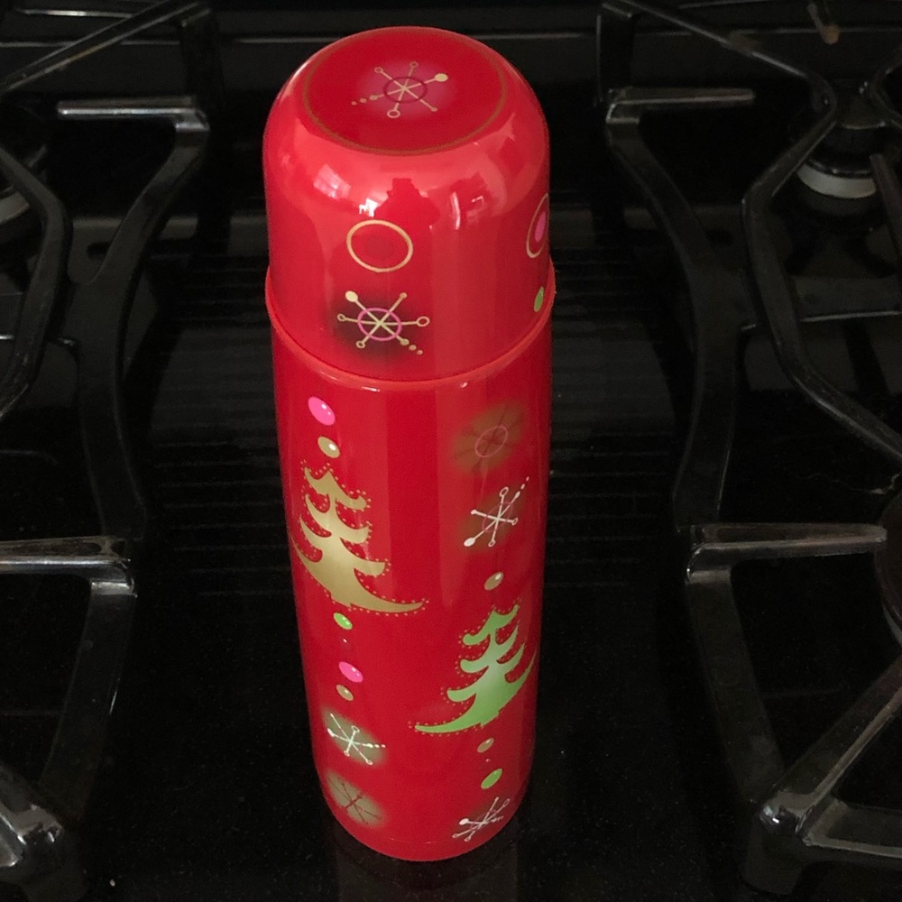 Starbucks 2006 Christmas thermos PYLONES designer